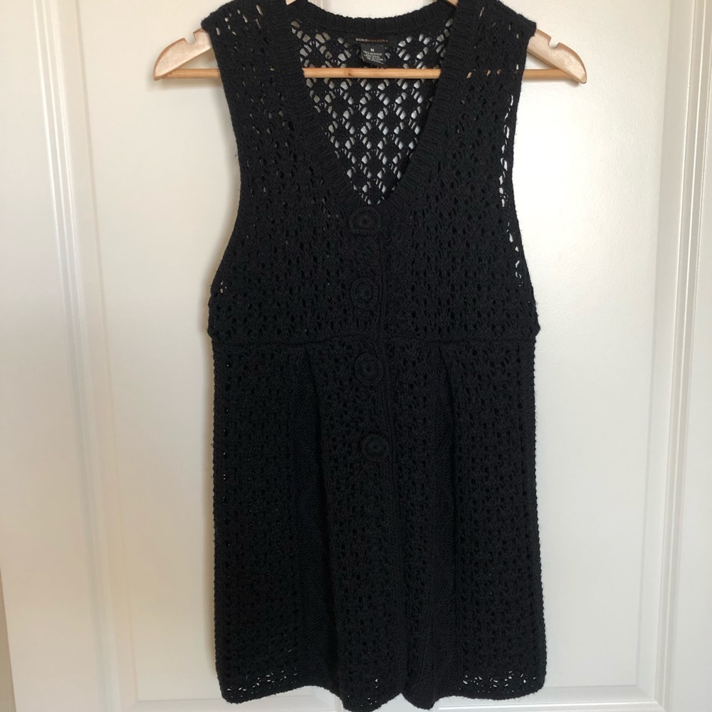 Women’s boho style sweater vest- size M